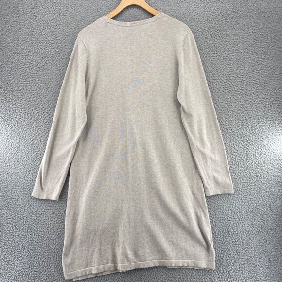 J Jill Sweater Womens Medium Ivory Silk Cashmere Blend Cardigan V Neck Button Up - Picture 4 of 10